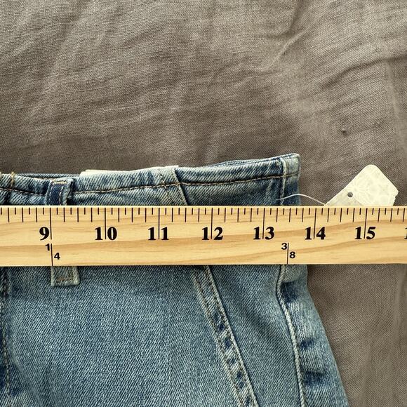 Free People We The Free Jeans Level Up Slit Bootcut Light Blue Wash 29 (28x30) - Picture 8 of 13